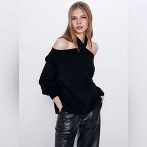 Zara Oversized Exposed Shoulder Sweater